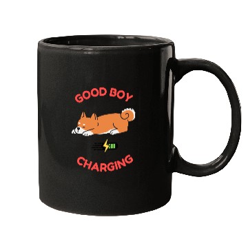 Discover Good Boy Charging – Lazy Shiba Inu Mugs