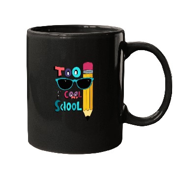 Discover Cool School Pencil and Sunglasses Design Mugs
