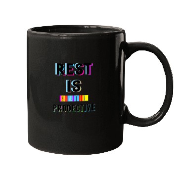 Discover Rest is Creative and Colorful Typography Mugs