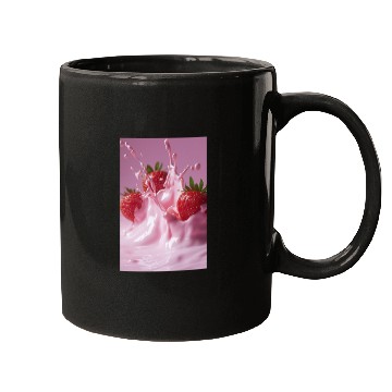 Discover Strawberries in Pink Splash Mugs