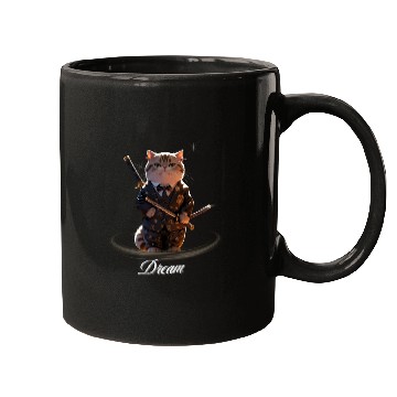 Discover Samurai Cat in Formal Kimono Mugs