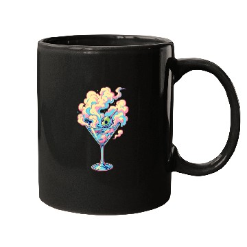 Discover Vaporwave Martini Cocktail Dreams Mugs