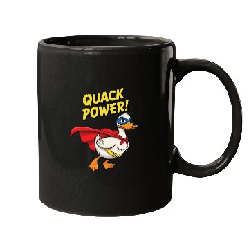 Discover Quack Power Superhero Design Mugs