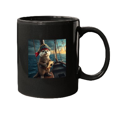 Discover Pirate Otter Sailing Adventure Mugs