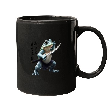 Discover Kawaii Frog Warrior Art Design Mugs