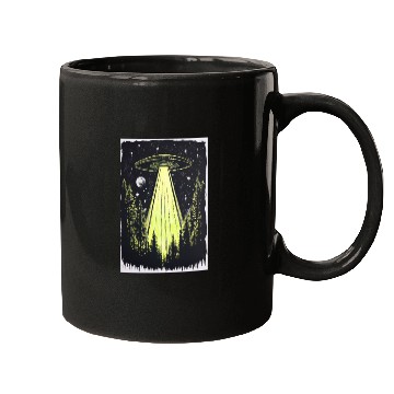 Discover UFO in the Midnight Pines Mugs