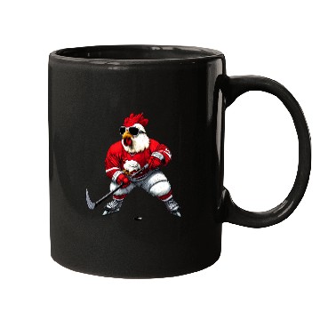 Discover Chicken ice hockey Mugs