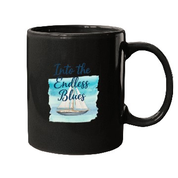 Discover Into the Endless Blue Sailing Design Mugs