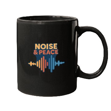 Discover Peaceful Sound Wave Illustration Mugs