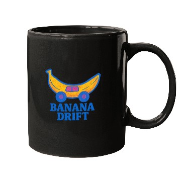 Discover Whimsical Banana Drift Car Design Mugs