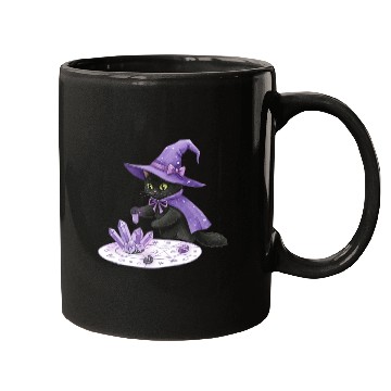 Discover Enchanted Black Cat in Mystic Potion Mugs