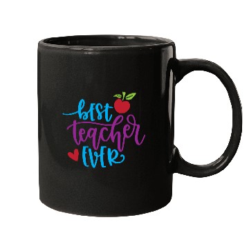 Discover Best Teacher Ever – Apple & Heart Design Mugs