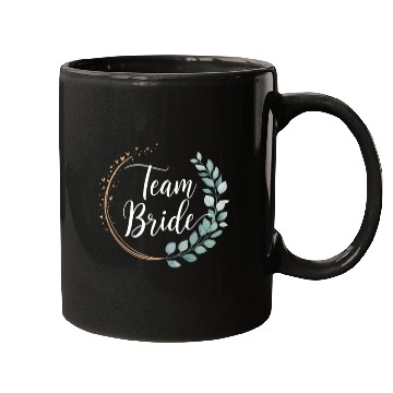 Discover Team Bride Bridesmaid Eucalyptus Wedding Mugs