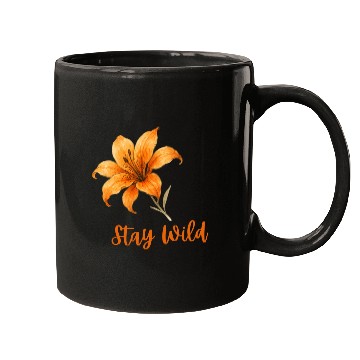 Discover Vivid Orange Lily with Stay Wild Message Mugs