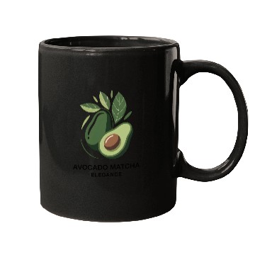 Discover Minimalist Avocado Logo Design Mugs