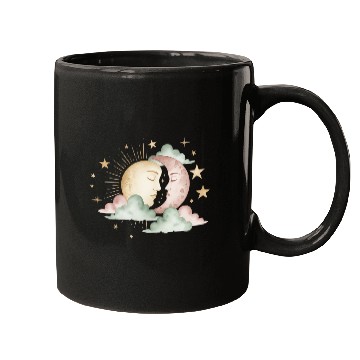 Discover Sun & Moon Embrace Mugs design