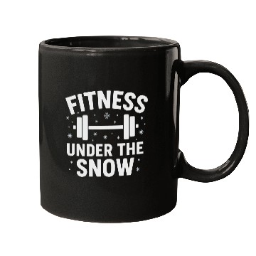 Discover Fitness Under the Snow Winter Mugs
