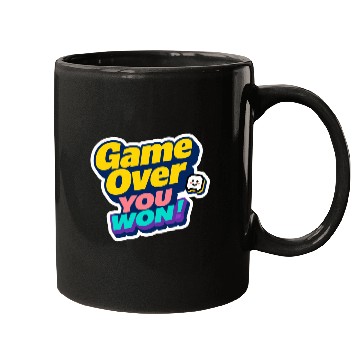 Discover Game Over You Won Motivational Sticker Mugs