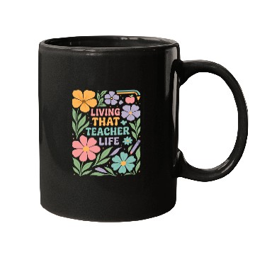 Discover Floral Teacher Life Illustration Mugs