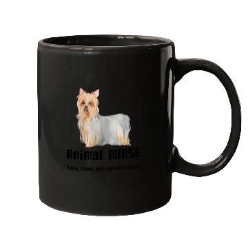 Discover Elegant Yorkshire Terrier Illustration Mugs