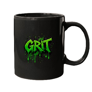 Discover Grit – Bold Green Graffiti Power Mugs