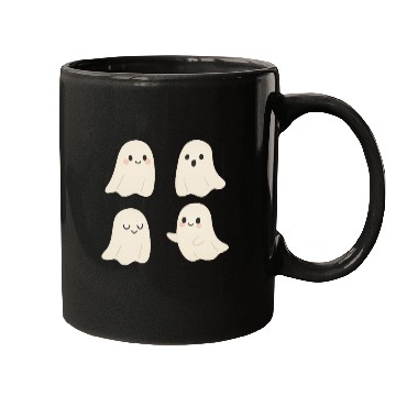 Discover Adorable Friendly Ghost Illustrations Mugs