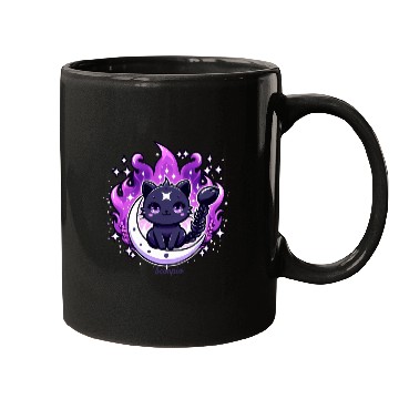 Discover Enchanted Night Sky Scorpio Cat Design Mugs