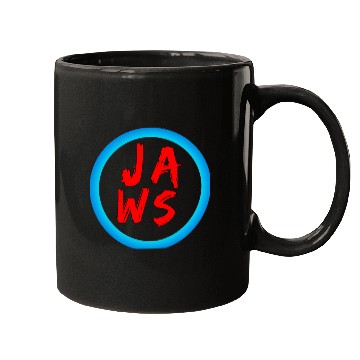 Discover Vibrant Graffiti Style JAWS Logo Mugs