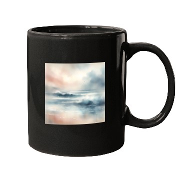 Discover Serene Ocean Dawn Abstract Mugs