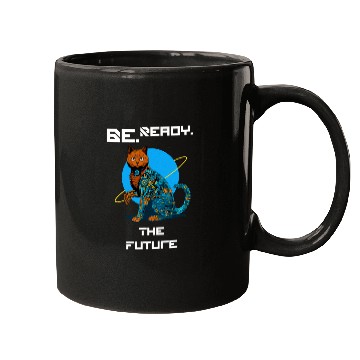 Discover Cyber Cat Future Tech Design Mugs