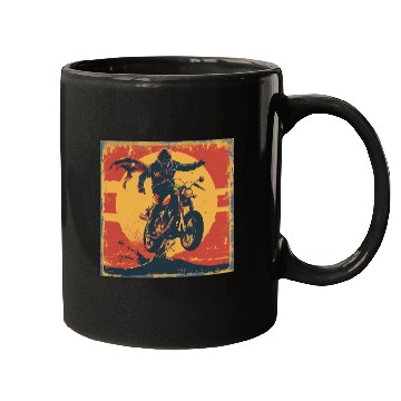 Discover Heroic Motorcycle Rider Artwork Mugs