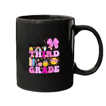 Discover Hello Third Grade, Preppy Back to School Mugs