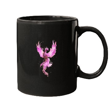 Discover Celestial Phoenix Watercolor Illustration Mugs