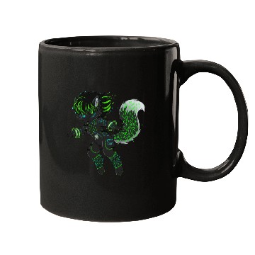 Discover Cyberpunk Hacker Fursuit - Binary Neon Furry Mugs
