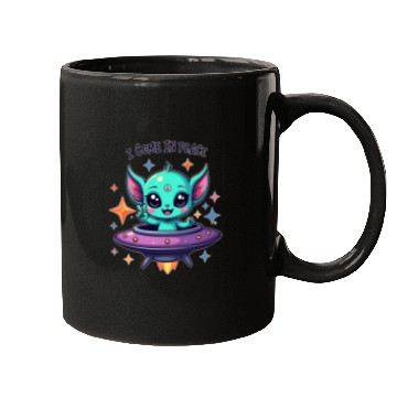 Discover Peaceful  cute Alien- i come in peace Mugs