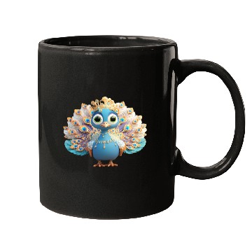 Discover Regal Peacock Fantasy Character Mugs