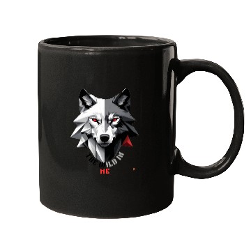 Discover Fierce Wolf Geometric Design Mugs