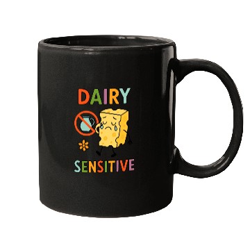 Discover Dairy Sensitive Sad Cartoon Design Mugs