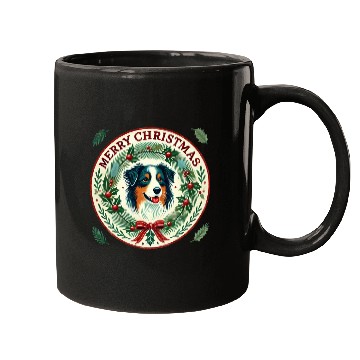 Discover Merry Christmas Australian Shepherd Mugs