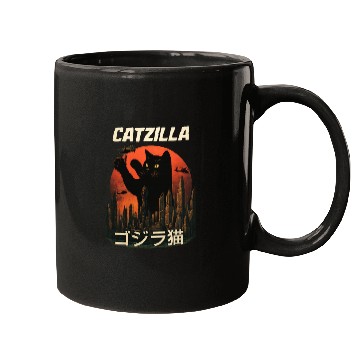 Discover Vintage Catzilla: Funny Cat Monster Mugs
