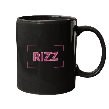 Discover Neon RIZZ Retro Typography Design Mugs