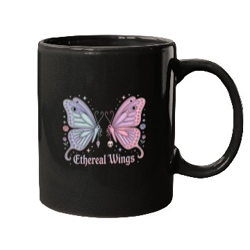 Discover Pastel Goth Two Butterflies Aesthetic Gothic Desig Mugs