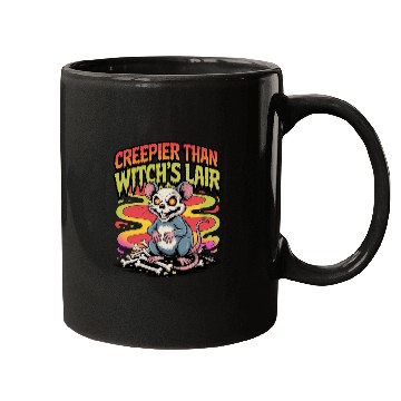 Discover Creepy Mouse with Wicked Eyes Design Mugs