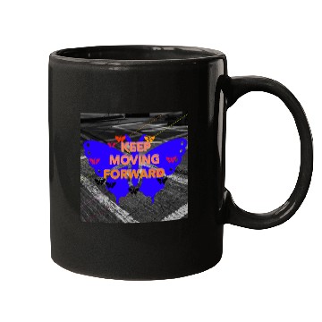 Discover Keep Moving Forward Butterfly Motivation Design Mugs
