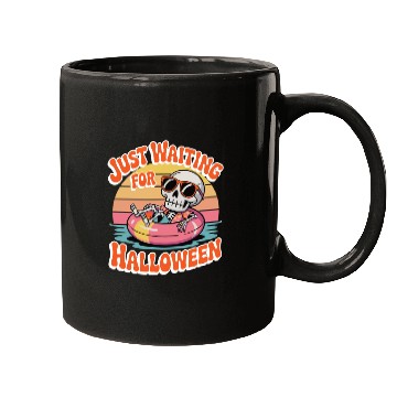 Discover Chill Skeleton Halloween Vibes Mugs