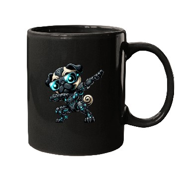 Discover Cool pug dog robot astronaut dabbing cyborg Mugs