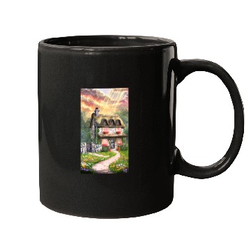 Discover Fairy Tale Cottage in Sunrise Light Mugs