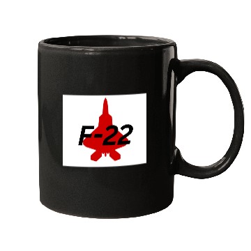Discover F-22 Stealth Fighter Silhouette Design Mugs