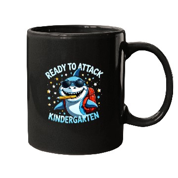 Discover back-to-school-Shark With Backpack Kindergarten  Mugs