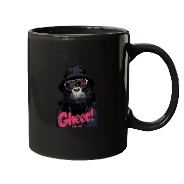 Discover Hip Gorilla with Sunglasses and Hat Mugs